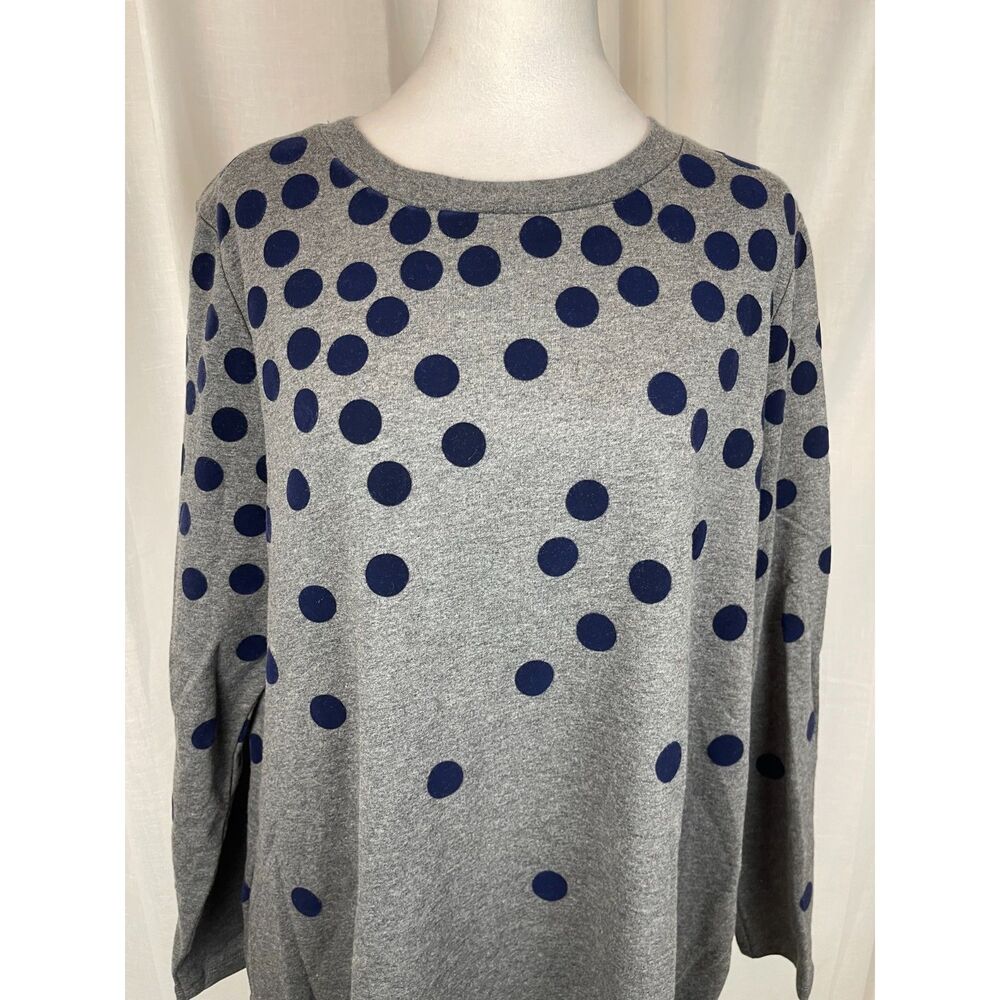 Boden Gray & Navy Polka Dot Shift Dress โ Size 16, Fun & Playful - Picture 5 of 5